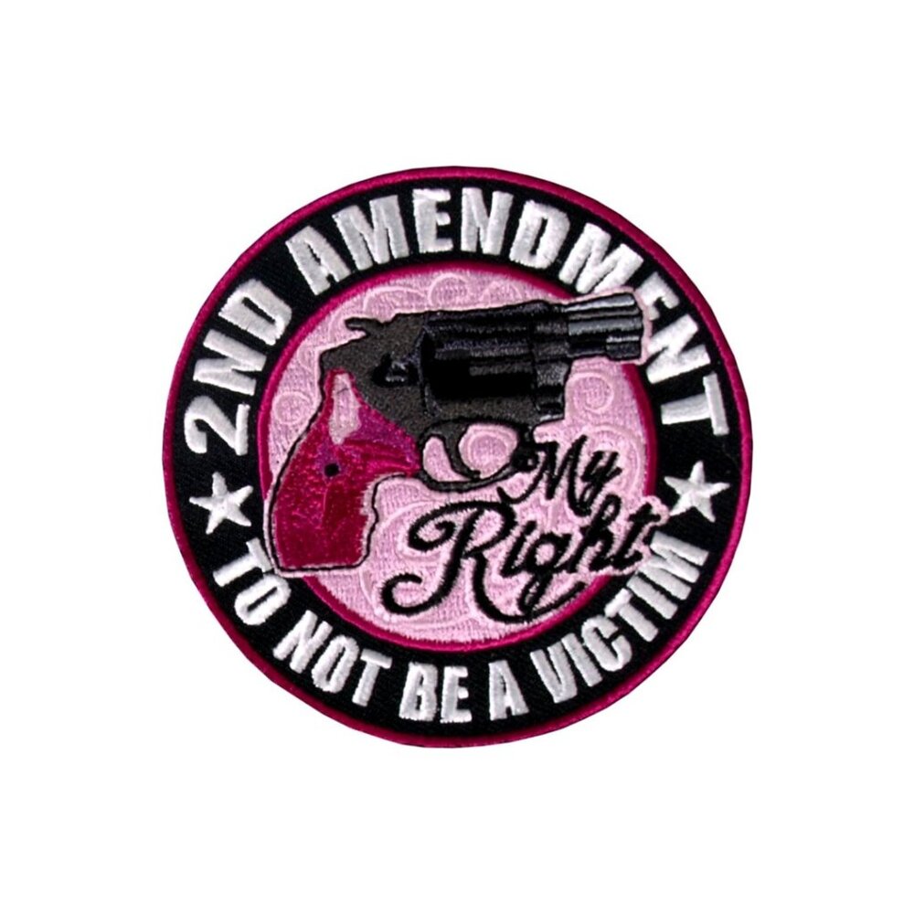 The 2nd Amendment, To Not Be A Victim Patch - Iron-On / Sew-On Rayon Patch, 3.5"